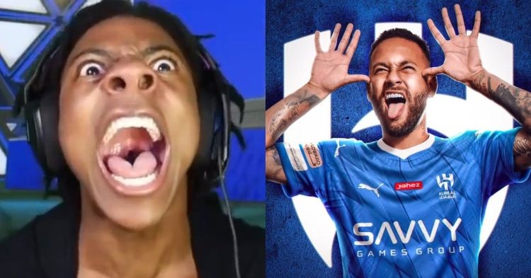 Watch how IShowSpeed reacts to Neymar Jr. joining Saudi Pro League side, Al-Hilal from PSG on his comeback stream.