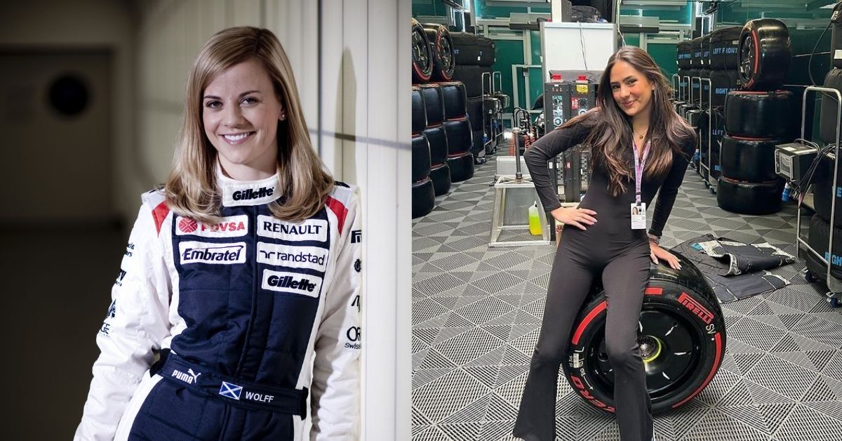 Suzie Wolff, ex test driver and Lissi Mackintosh, famous content creator for Formula 1