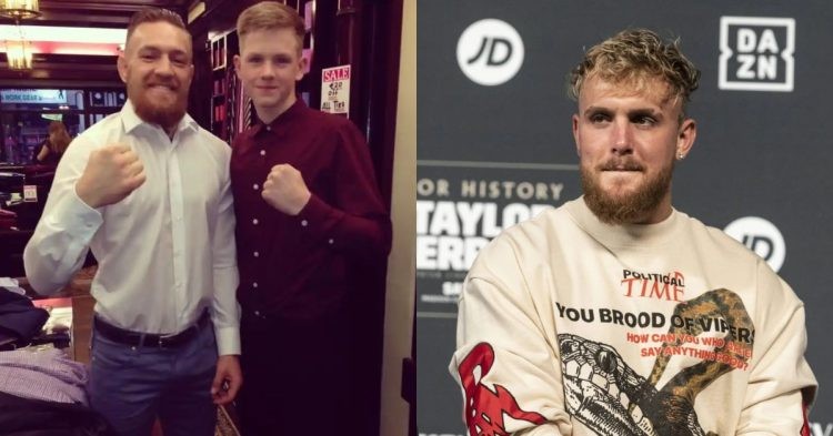 Ian Garry with Conor McGregor (left) and Jake Paul (right)
