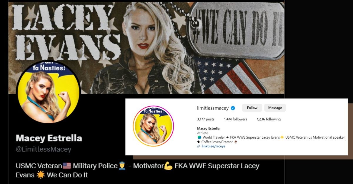 Lacey Evans has changed the names on her social media accounts