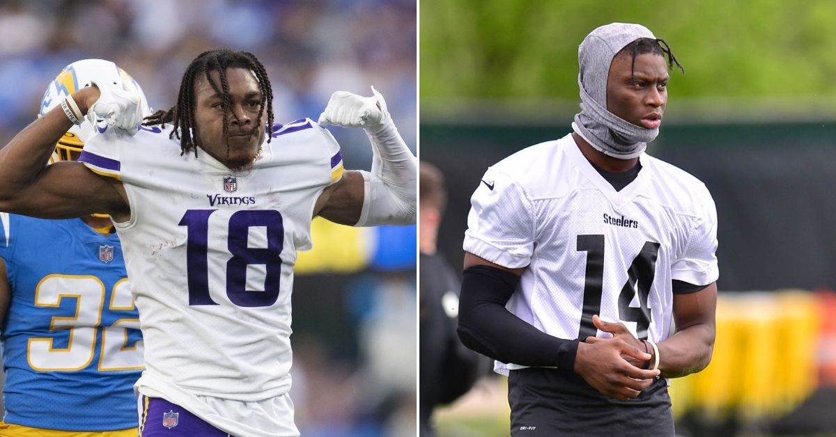 Vikings star Jefferson and Steelers star Pickens (Credit: New York Post)