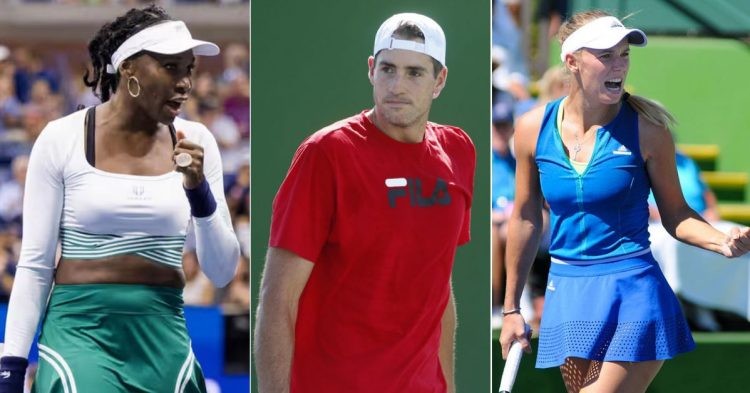 This year notable wild card awardees at US Open- L to R John Isner, Venus Williams, Caroline Wozniacki (Credits : Getty Images)