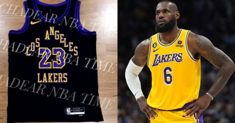 New Los Angeles Lakers jersey and LeBron James