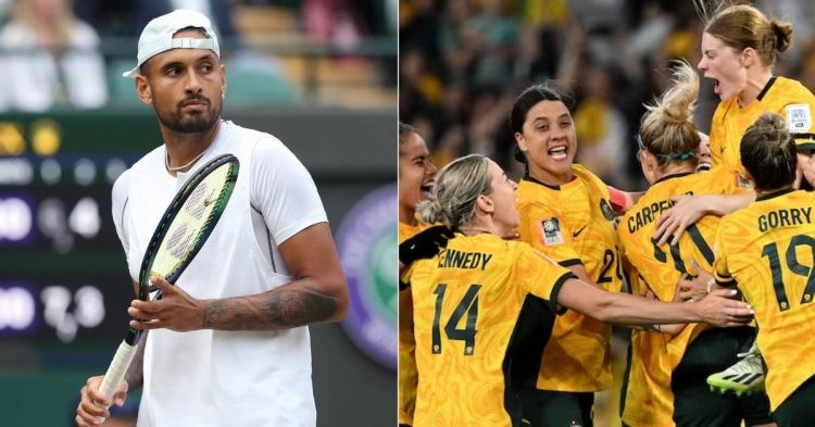 Nick Kyrgios reacts to the Matildas getting a statue