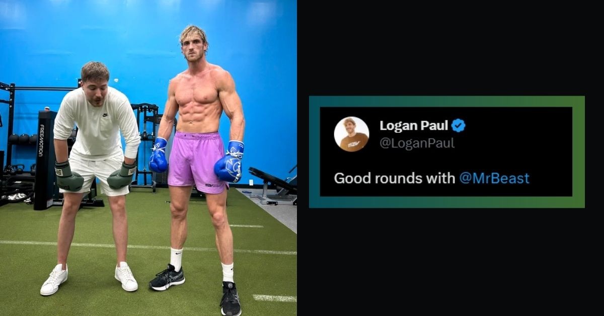 Logan Paul trains with MrBeast 