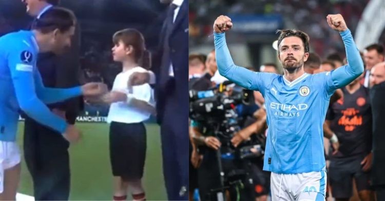 Report on Jack Grealish as his gesture during the 2023 UEFA Super Cup ceremony won the hearts of fans on social media.