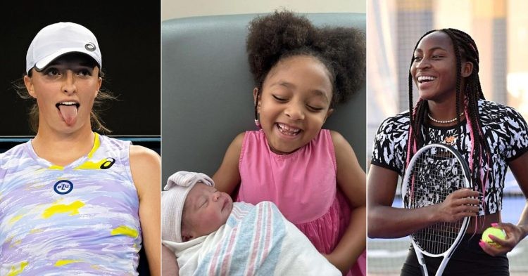 Iga Swiatek and Coco Gauff congratulate Serena Williams on her second child