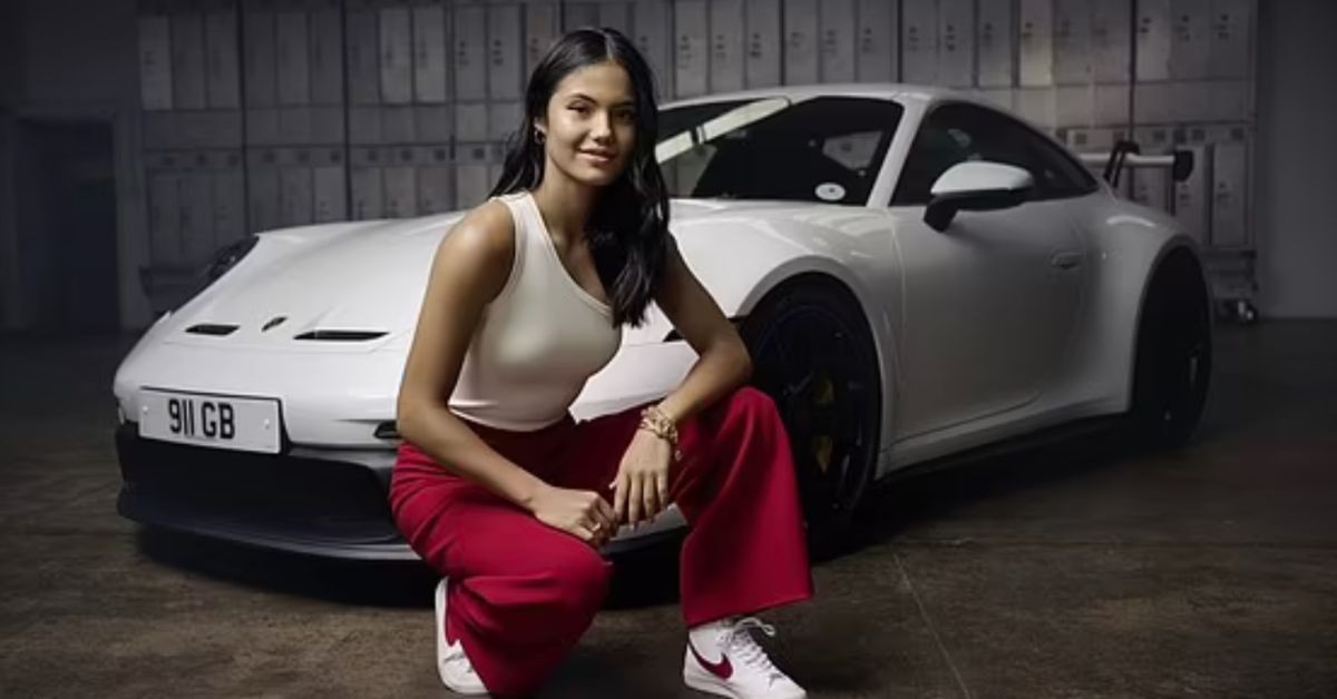 Emma Raducanu endorsing Porsche cars