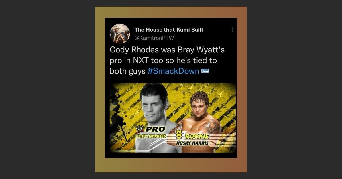 Cody Rhodes was Bray Wyatt's pro in NXT