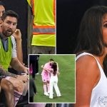 Lionel Messi teammate Jordi Alba awkward moment with Antonella Roccuzzo