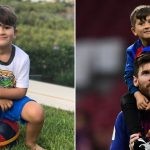 Thiago Messi and Lionel Messi