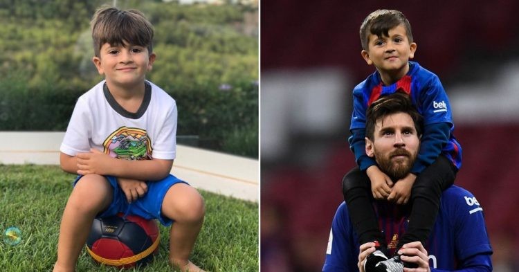 Thiago Messi and Lionel Messi