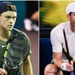 Holger Rune and Andy Murray playing in US Open