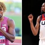 Noah Lyles and Kevin Durant (Credit- Carmen Mandato Getty Images and Getty Images )