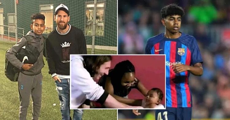 Did Lionel Messi meet an infant Lamine Yamal