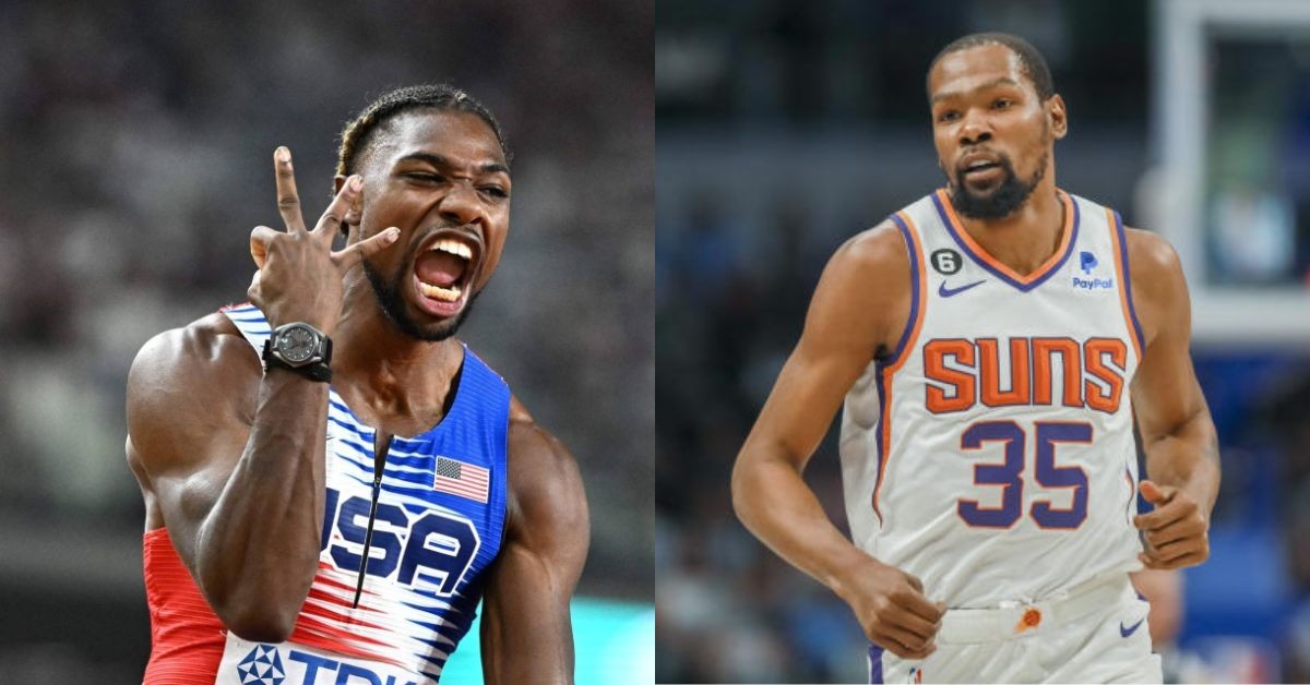 Noah Lyles And Kevin Durant 