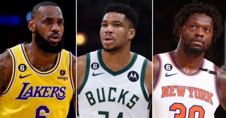 LeBron James, Giannis Antetokounmpo, and Julius Randle (Credits - CBS Sports and NY Post)