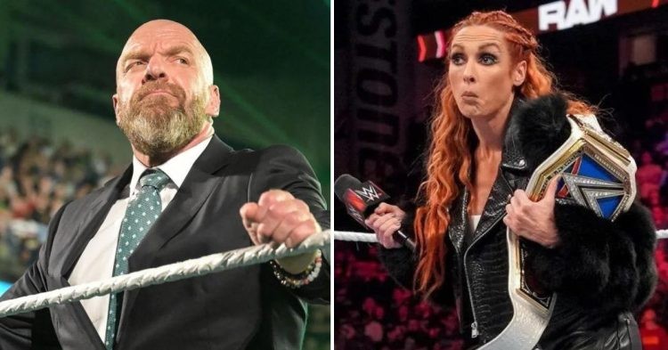 Triple H (Left) and Becky Lynch (Right)