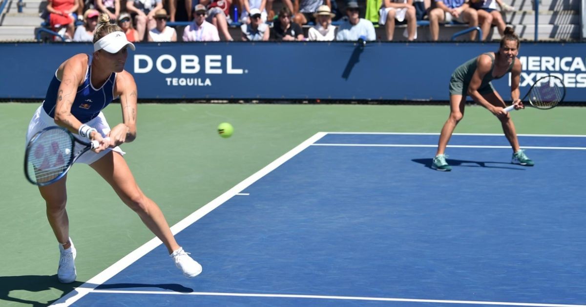 Marketa Vondrousova and Barbora Strycova at US Open