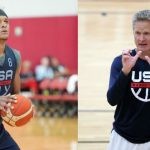 Paolo Banchero and Steve Kerr with Team USA