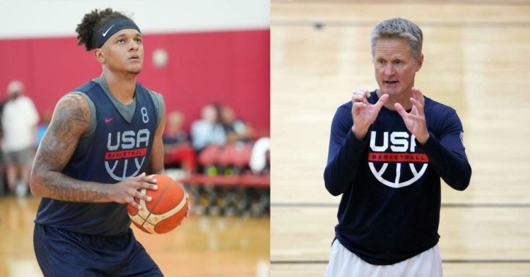 Paolo Banchero and Steve Kerr with Team USA