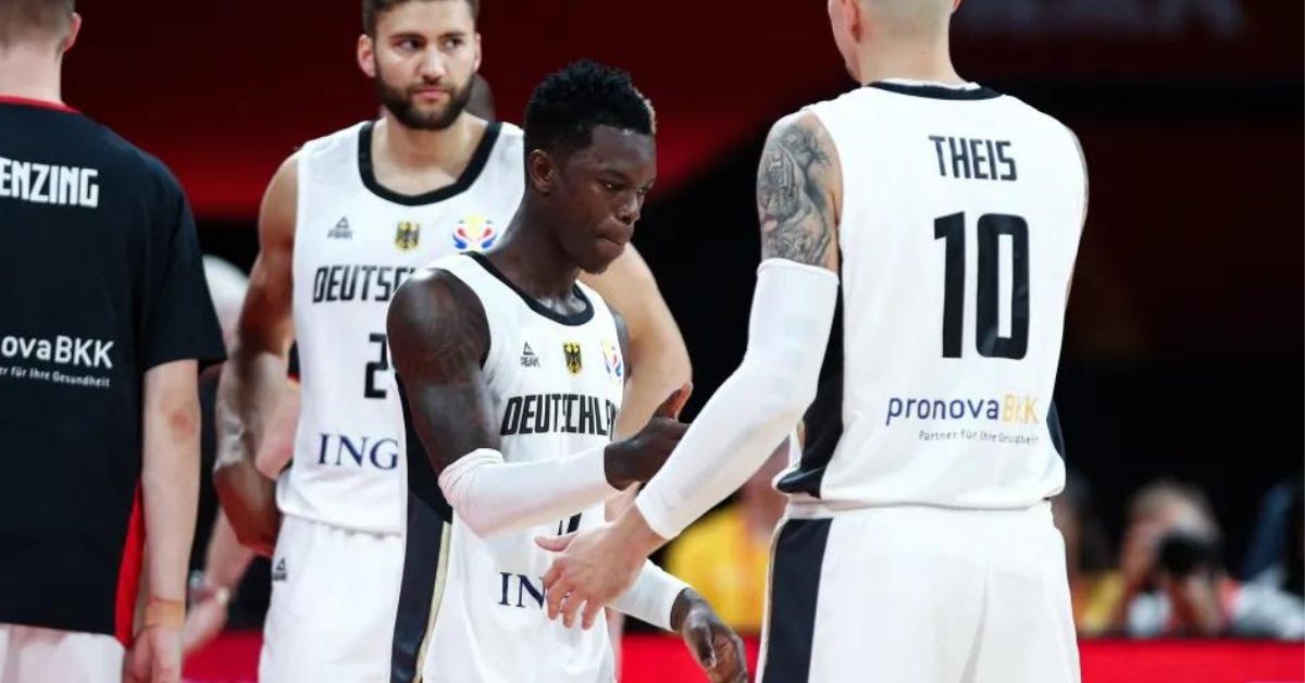 Dennis Schroder and Daniel Theis for Germany (Credit- Zhong Zhi Getty Images)