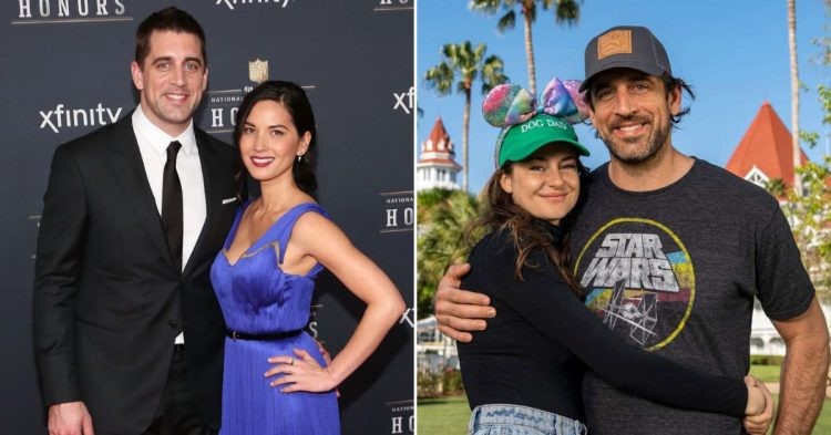 Aaron Rodgers with Olivia Munn and Shailene Woodley (Credit: People)