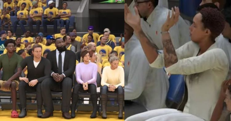 Celebrities courtside at NBA 2K24