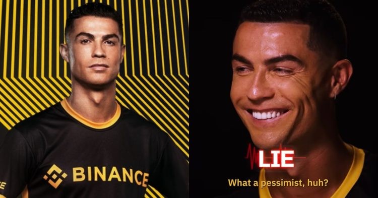 Report on Cristiano Ronaldo as he sat down for a lie detector test for Binance, where he answered some of the toughest questions.
