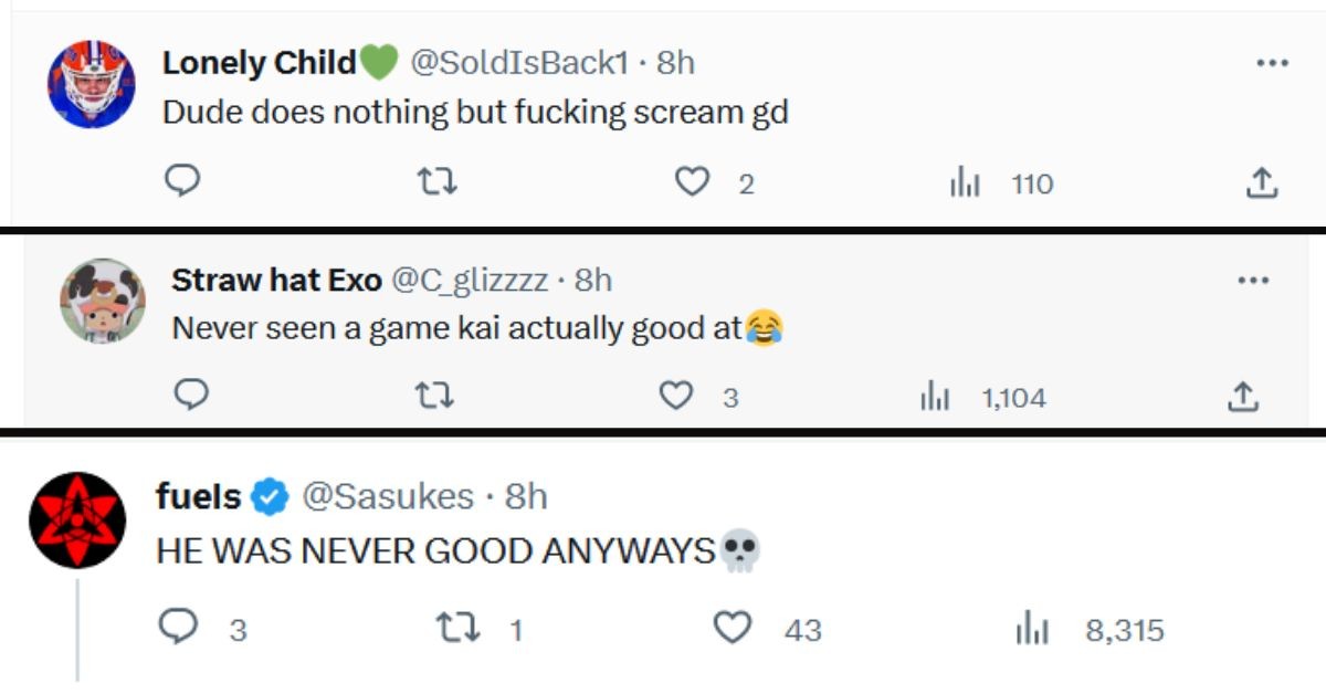 Fans react Kai Cenat 2K24 gameplay (Credit- X)