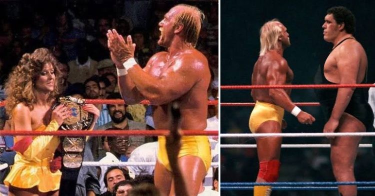 Andre The Giant once thrashed Hulk Hogan after he brought a girl to his match