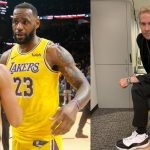 LeBron James with Trae Young and Skip Bayless