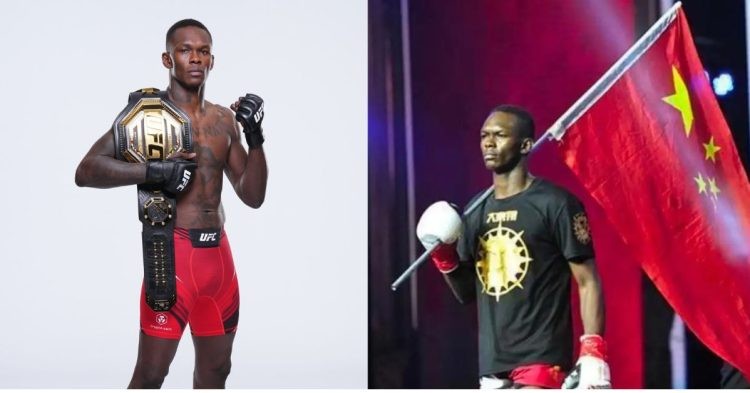 Israel Adesanya to defend his title in gold and red shorts