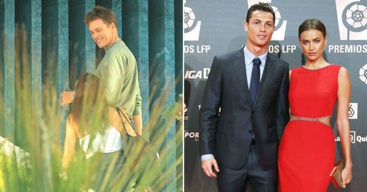Irina Shayk with Tom Brady and Cristiano Ronaldo (Credit: Page Six)