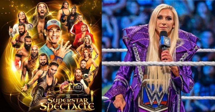 WWE Superstar Spectacle poster and Charlotte Flair