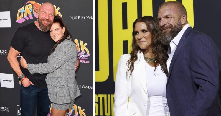 Triple H with his wife Stephanie McMahon