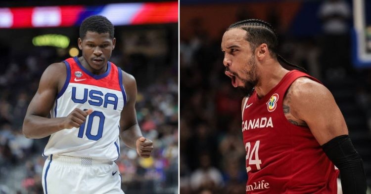 Anthony Edwards for USA and Dillon Brooks for Canada (Credit- Ethan Miller Getty Images and Getty Images)