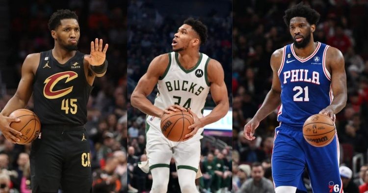 Potential New York Knicks Donovan Mitchell, Giannis Antetokounmpo and Joel Embiid