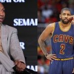 Stephen A. Smith and LeBron James with Kyrie Irving