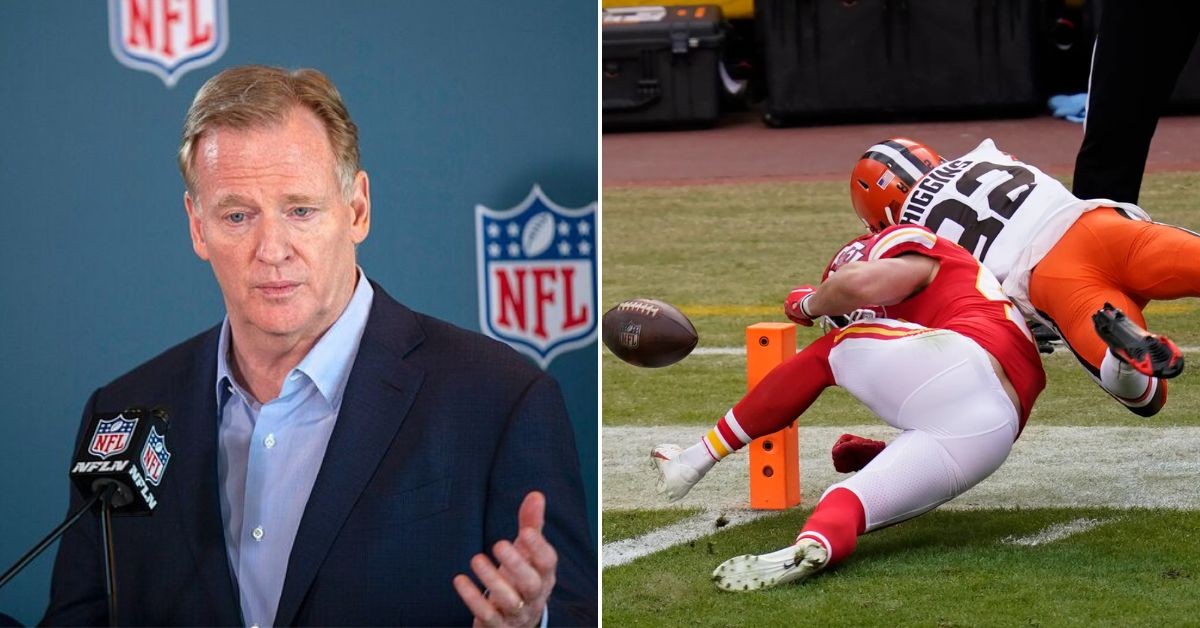NFL commissioner Roger Goodell and a touchback incident (Credit: New York Post)