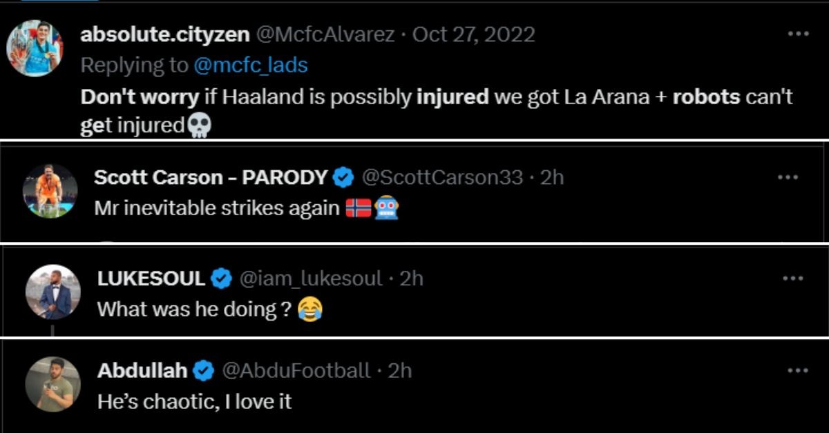 Fans react after Haaland chooses to celebrate his latest goal for Manchester City in a chaotic manner
