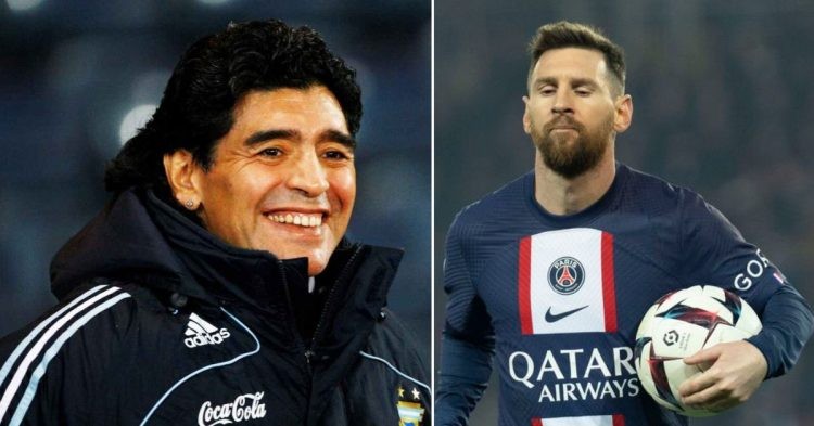 Diego maradona and Lionel messi