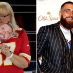 Donna Kelce with Travis Kelce (Credit: People)