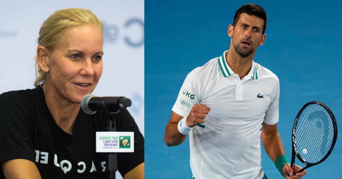 Renae Stubbs and Novak Djokovic