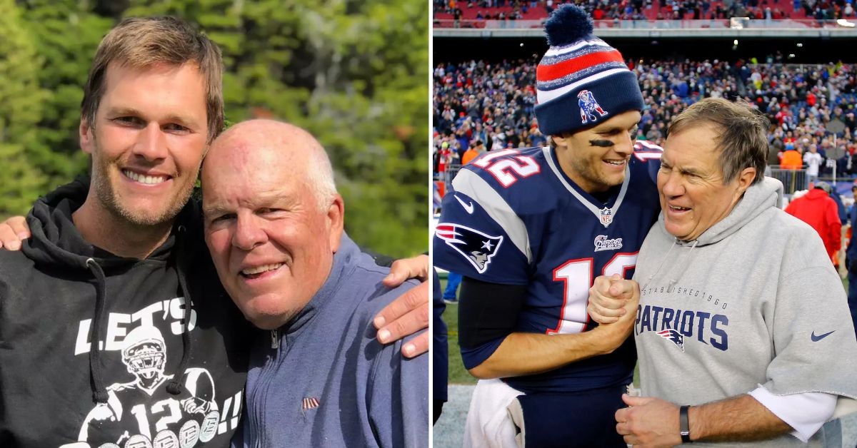 Brady with his father and coach Belichick (Credit: New York Post)