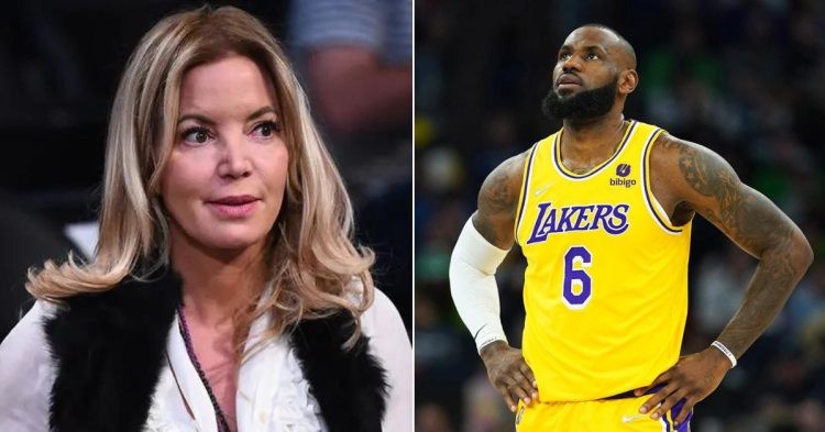 Jeanie Buss and LeBron James (Credit- USA Today Sports and NBA)