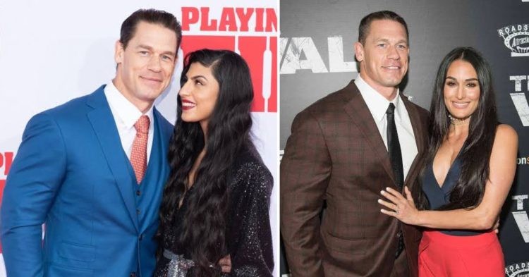 John Cena with his wife and Nikki Bella