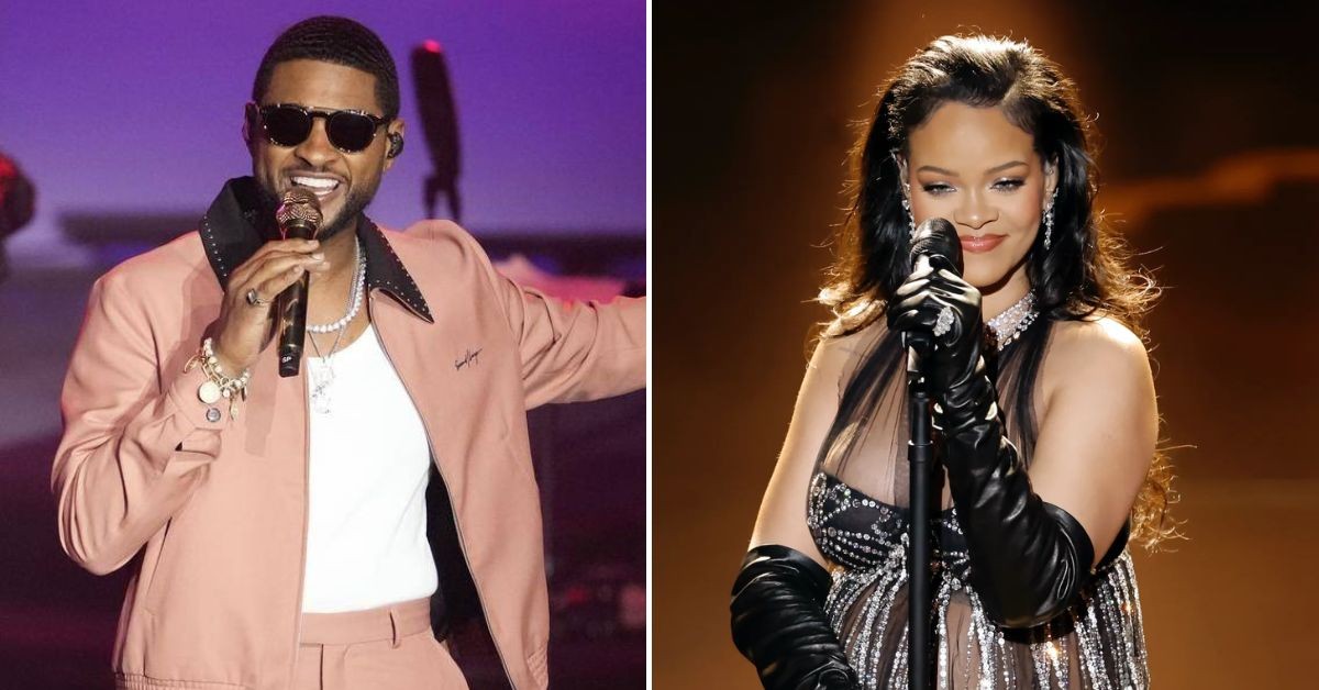 Usher and Rihanna (Credit: New York Post)