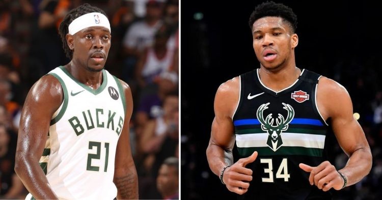 Jrue Holdiday and Giannis Antetokounmpo (Credit- Skysports and Getty Images)