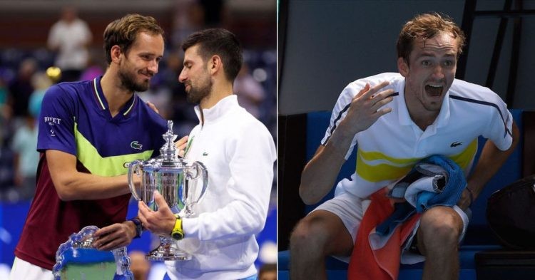 Daniil Medvedev upset on losing, Novak Djokovic